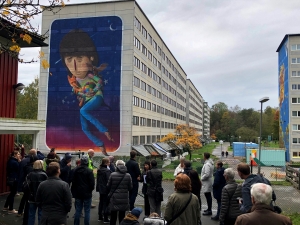 Vernissage för Sens verk "La protectora", oktober 2018. Foto Randal Villalobos